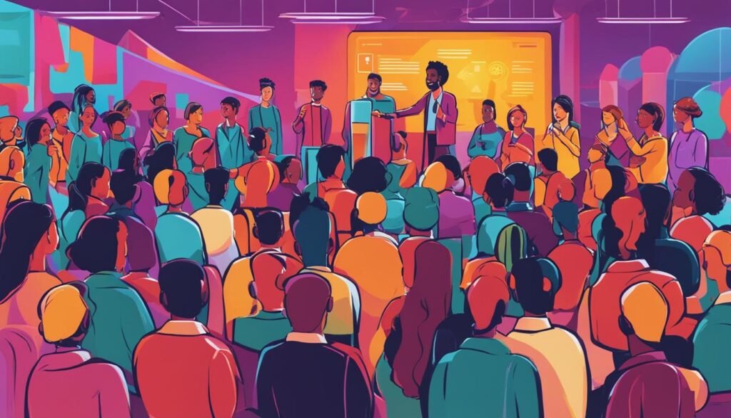 Isilumko-Activate A group of people in a room learning how to become a brand ambassador by watching a presentation.