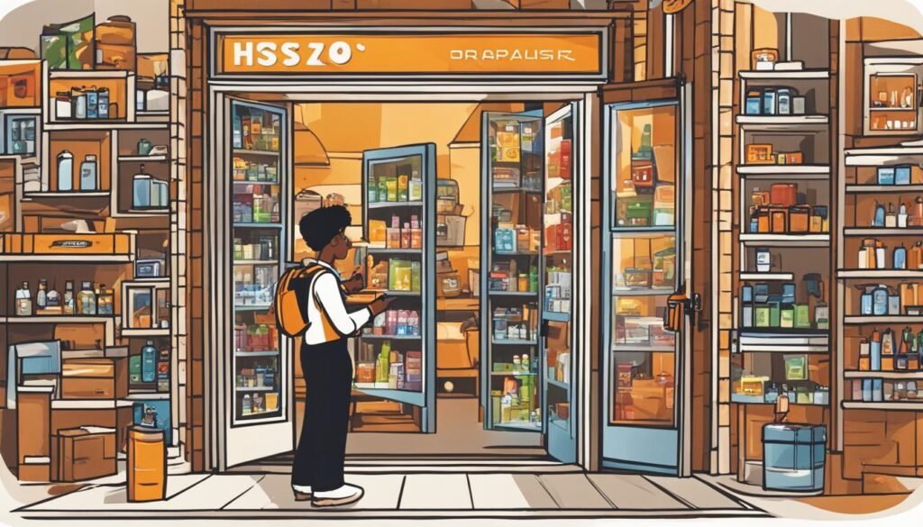 Isilumko-Activate An illustration showcasing the benefits of being a brand ambassador - a person standing in front of a grocery store.