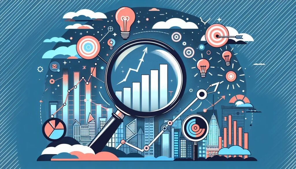 Isilumko-Activate An illustration of a magnifying glass over a city.