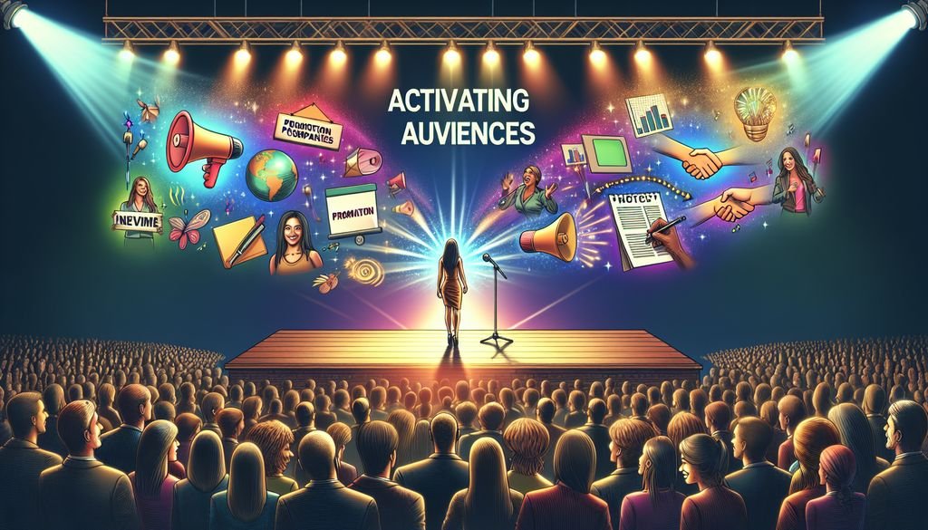 Isilumko-Activate An image of a stage with the words activating audiences.