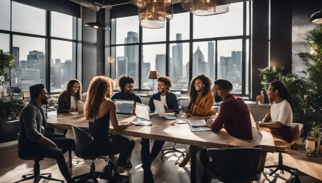 Isilumko-Activate A group of people sitting around a table in an office.