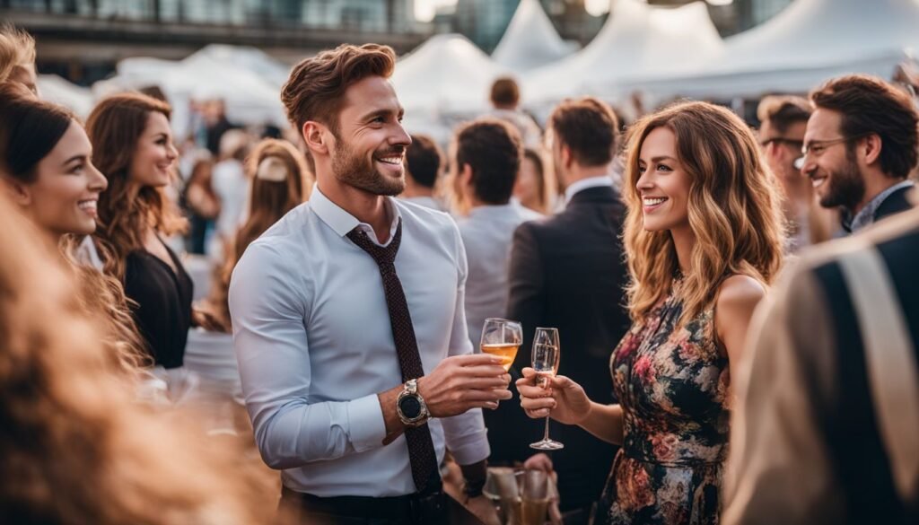 Isilumko-Activate A group of people drinking wine at an outdoor event.