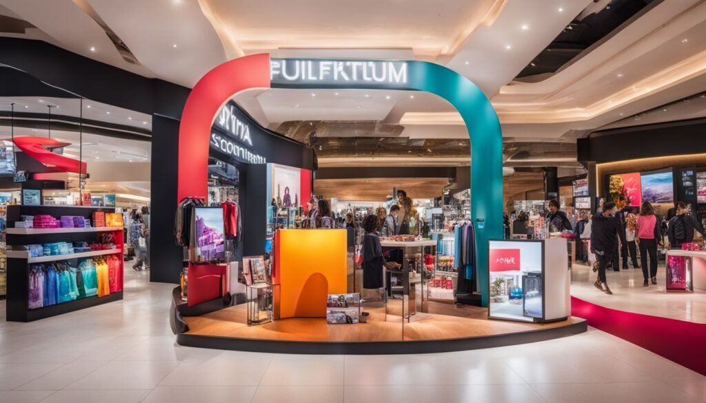 Isilumko-Activate A store in a mall with a lot of merchandise.